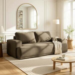 Sofa RozkÅadana Kanapa z FunkcjÄ Spania Dwuosobowa Do Salon BrÄ zowa CAMELIA