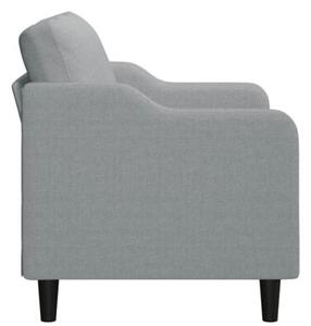 Sofa 2-osobowa, jasnoszara, 120 cm, tapicerowana tkaninÄ