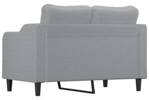 Sofa 2-osobowa, jasnoszara, 120 cm, tapicerowana tkaninÄ