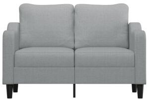 Sofa 2-osobowa, jasnoszara, 120 cm, tapicerowana tkaninÄ