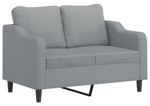 Sofa 2-osobowa, jasnoszara, 120 cm, tapicerowana tkaninÄ