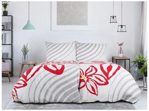 Bawełniana pościel FLOERIC jasnoszara Rozmiar pościeli: 70 x 90 cm | 140 x 200 cm