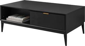 Elegancki czarny stolik kawowy 110 cm