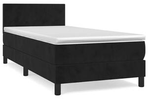 Kontynentalne czarne łóżko z materacem 90x200 L6-P81