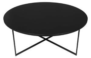 Czarny stolik z okrągłym blatem w stylu industrialnym 100 cm