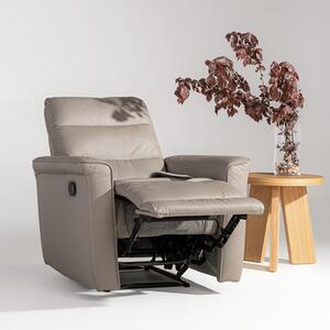 Fotel wypoczynkowy z funkcją relaksu skórzany ALASSIO