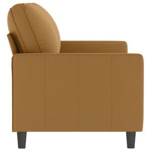 Sofa 2-osobowa, brÄ zowa, 140 cm, tapicerowana aksamitem