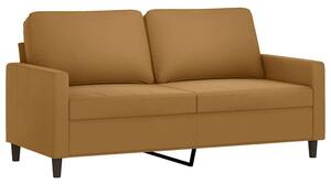Sofa 2-osobowa, brÄ zowa, 140 cm, tapicerowana aksamitem
