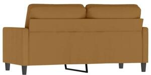 Sofa 2-osobowa, brÄ zowa, 140 cm, tapicerowana aksamitem