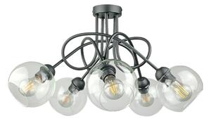 Keter Lighting Żyrandol natynkowy EVIE 5xE27/60W/230V antracyt/przezroczysty KE0189
