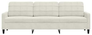 Sofa, 3-osobowa kremowa, 210 cm, tapicerowana aksamitem