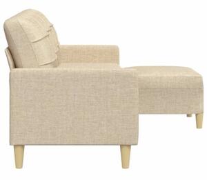 Sofa 3-osobowa z podnÃ³Å¼kiem, kremowa, 210 cm, tkaninÄ