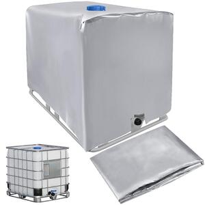 Pokrowiec na zbiornik IBC - 1000 litrów - Srebrny - 120 x 100 x 116 cm - Oxford 420D