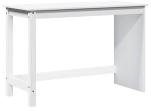 Minimalistyczne biurko z litego drewna sosnowego, biaÅe, matowe wykoÅczenie, 112 x 50 x 75 cm
