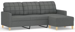 Sofa 3-osobowa z podnÃ³Å¼kiem, ciemnoszary, 180 cm, tkaninÄ