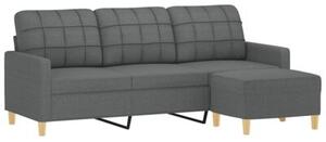 Sofa 3-osobowa z podnÃ³Å¼kiem, ciemnoszary, 180 cm, tkaninÄ