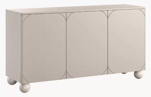Komoda Sonatia II 150 cm trzydrzwiowa - kaszmir / nogi kule