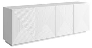 Komoda Asha 200 cm czterodrzwiowa - biały mat