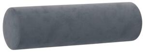 Sofa 2-osobowa z poduszkami, ciemnoszara, 120 cm, aksamit