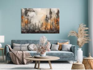 W górskiej mgle - nowoczesny obraz na płótnie - 120x80 cm