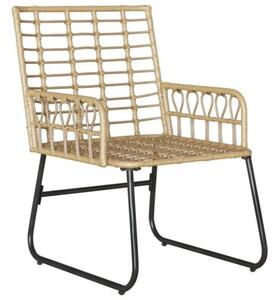 Zestaw Mebli Ogrodowych Komplet Jadalniany Z Poduszkami 3-Częściowy Rattan Na Taras Balkon Ogród