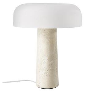 Lampa stołowa z trawertynową podstawą Carla