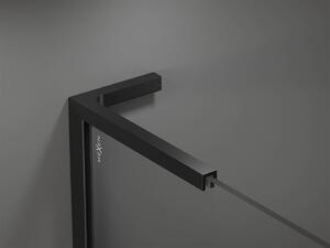 Mexen Kioto L ścianka prysznicowa Walk-in 70 x 200 cm, prążki, czarna - 800-070-103-70-09
