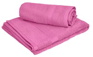 1x Ręcznik kąpielowy CLARYSSE ELEGANCE 70x140 cm + 1x ręcznik CLARYSSE 60x110 cm 100% bawełna, różowy
