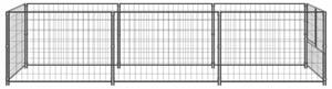 Kojec dla psa, czarny, 3 m², stalowy