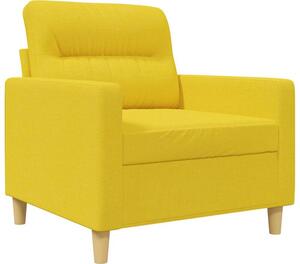 Fotel, jasnoÅ¼Ã³Åty, 60 cm, obity tkaninÄ