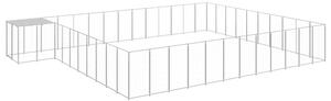 Kojec dla psa, srebrny, 37,51 m², stalowy