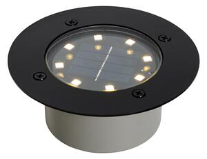 Zewnetrzna Zestaw 6 reflektorów naziemnych czarnych z diodą LED IP65 Solar - Terry Oswietlenie zewnetrzne