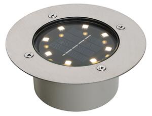 Zewnetrzna Zestaw 6 reflektorów gruntowych, stalowych, w tym LED IP65 Solar - Terry Oswietlenie zewnetrzne