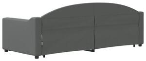 Sofa rozsuwana z szufladami, ciemnoszara, 80x200 cm, tkanina