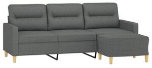 Sofa 3-osobowa z podnÃ³Å¼kiem, ciemnoszary, 180 cm, tkaninÄ