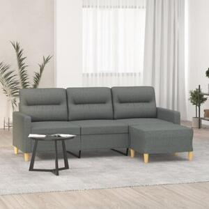 Sofa 3-osobowa z podnÃ³Å¼kiem, ciemnoszary, 180 cm, tkaninÄ