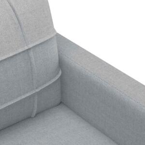 Sofa 3-osobowa, jasnoszara, 180 cm, tapicerowana tkaninÄ