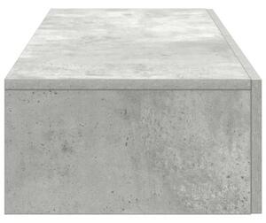 Półka ścienna z szufladami, szarość betonu 100x36x19 cm