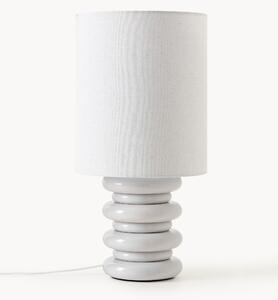 Lampa stołowa z drewnianą podstawą Nicolas