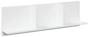 Półka ścienna, 100x16,5x30 cm, biała, materiał drewnopochodny