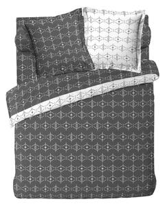 Biała/ciemnoszara bawełniana poszwa na kołdrę dwuosobowa 240x220 cm Aristide – douceur d'intérieur