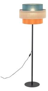 Lampa podłogowa TK Lighting TRIO JUTA MIX 6452 – abażur jutowy multikolor, E27, 159 cm, przytulne światło do salonu