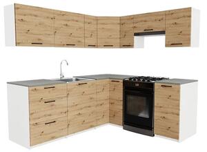 Meble narożne do kuchni dąb artisan E8-E52