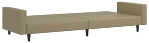 Sofa, 2-osobowa cappuccino, sztuczna skÃ³ra