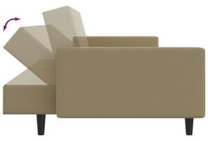 Sofa, 2-osobowa cappuccino, sztuczna skÃ³ra