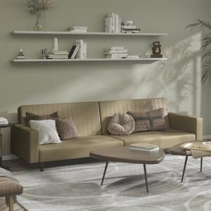 Sofa, 2-osobowa cappuccino, sztuczna skÃ³ra