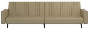 Sofa, 2-osobowa cappuccino, sztuczna skÃ³ra