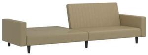 Sofa, 2-osobowa cappuccino, sztuczna skÃ³ra