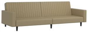 Sofa, 2-osobowa cappuccino, sztuczna skÃ³ra