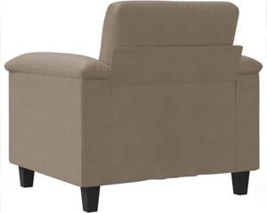 Fotel, kolor taupe, 60 cm, obity mikrofibrÄ